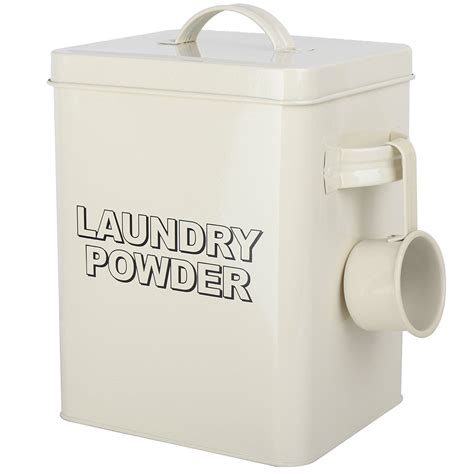 metal laundry powder box|laundry powder storage.